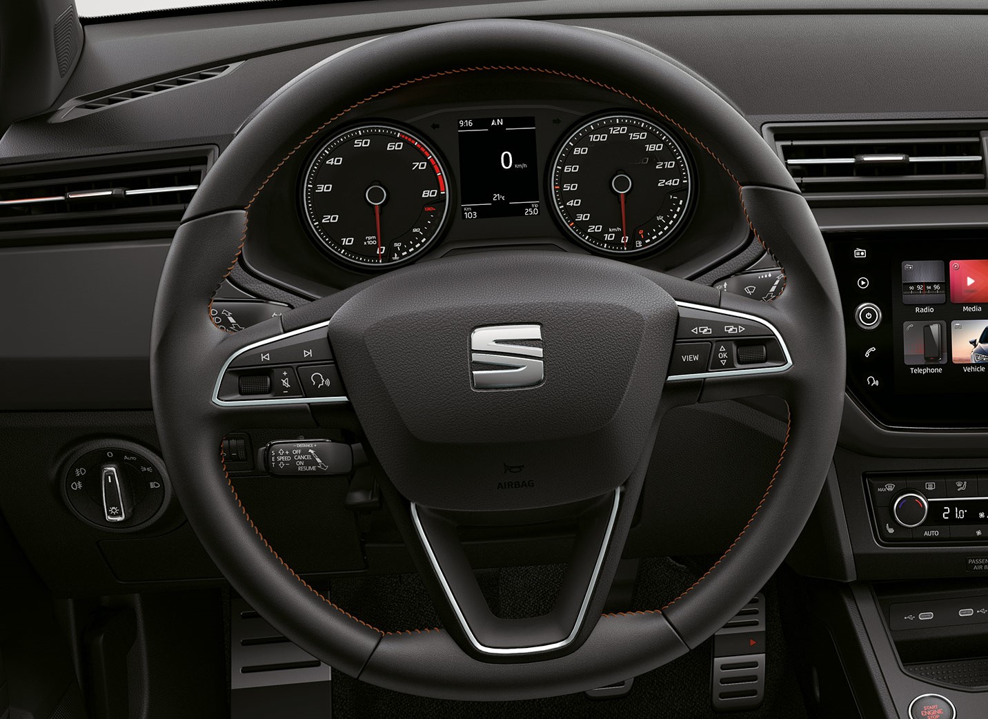 Seat Ibiza Beats leather steering wheel